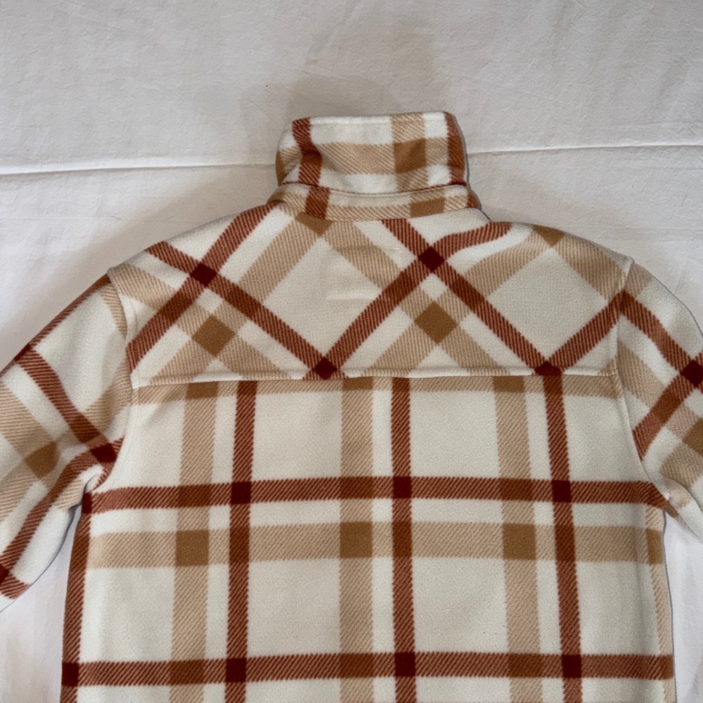 Women’s Sage Collective Fleece Shacket In Tan/Rust Combo Size Small - Picture 10 of 13